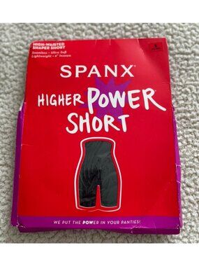 Spanx Higher Power High Waisted Shaper Short Very Black Size S